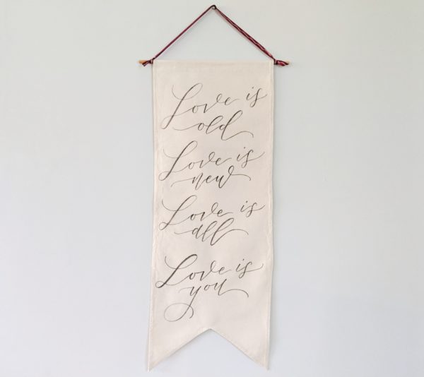 custom calligraphy wedding banner